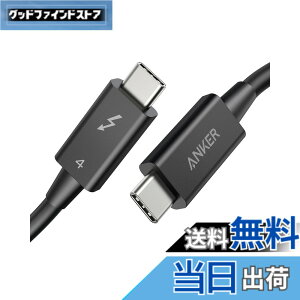 �y���������zAnker USB-C & USB-C Thunderbolt 4 100W �P�[�u�� 0.7m �u���b�N 100W�o�� 8K�Ή� 40 Gbps �����f�[�^�]�� iPhone 16 / 15 MacBook Air Pro iPad Pro/Air ���Ή�