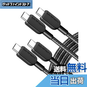 �y���������z�y2�{�Z�b�g�zAnker 310 ���ϋv�i�C���� USB-C & USB-C�P�[�u�� 60W USB PD�Ή� iPhone 16 / 15 / MacBook Pro iPad Pro iPad Air 5 Galaxy S25 Pixel LG ���Ή� (1.8m �u���b�N)