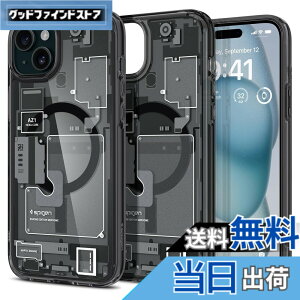 �y���������zSpigen �y�n��18�N�̋Z�p�́z iPhone 15 �P�[�X MagSafe �N���A �ϏՌ� �ČRMIL�K�i�擾 �X�g���b�v�z�[�� ���ϗ}�� ���� �X�g���b�v�z�[�� 2�d�\�� �����Y�ی� �C�菝�h�~ MagSafe ���C��