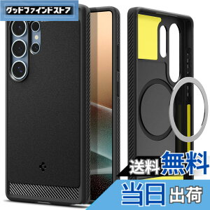 �y���������zSpigen Galaxy S25 Ultra �P�[�X Magfit�Ή� �ϏՌ� TPU �\�t�g �}�b�g �ČRMIL�K�i ���M�b�h�E�A�[�}�[�E�}�O�t�B�b�g ACS08951 (�}�b�g�E�u���b�N)