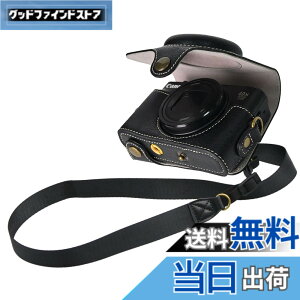 �y���������z�L���m���p Canon PowerShot SX720 HS SX730 HS SX740 HS �p BEADY �J�����P�[�X PU ���U�[ PowerShot SX720/SX730/SX740 HS �ی�J�o�[ �V�����_�[�X�g���b�v�t�� �u���b�N �F�F�u���b�N�A�T�C�Y�F�R��