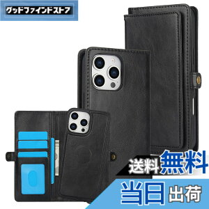 �y���������zfor iPhone 16 Many Card Slots 2in1 Detachable Wallet Case �F�F�u���b�N�A�T�C�Y�FiPhone 16 Pro