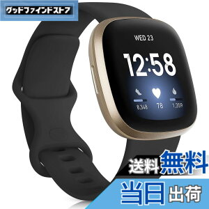 �y���������z[Vanua] for Fitbit Versa3 �o���h/Fitbit Sense �o���h �����x���g �\�t�g�V���R���o���h �X�|�[�c�o���h Fitbit Versa3 �����X�g���b�v (Large, �u���b�N) �F�F�u���b�N�A�T�C�Y�FL