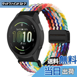 �y���������z[KeeFos] 20mm �o���h Garmin(�K�[�~��) Forerunner 570 42mm/165/245/645/Approach S50/S44/Vivoactive 6/Vivoactive 5/Venu Sq 2/Venu 2 Plus �Ή� �����o���h �i�C�����f�� ���C�o�b�N�� �}�O�l�b�g���o�b�N�� ��