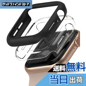 �y���������zJP - Ringke Apple Watch Series 6 / 5 / 4 / SE 40, 44mm Slim �F�FClear & Matte Black (2P)�A�T�C�Y�F[6 / 5 / 4 / SE 44mm]