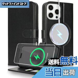 �y���������zSZBQBmagsafePW for iPhone16 leather case �F�F�u���b�N�A�T�C�Y�FiPhone 16 Pro
