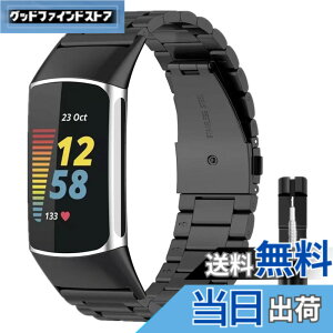 �y���������zAnkersaial �o���h �Ή� Fitbit Charge 6/ Fitbit Charge 5,�����o���h �r�W�l�X�� �X�e�����X�� �T�C�Y���߉\ �����H��t�� �����x���g �ւ��x���g �R���p�`�u�� �F�F�u���b�N�A�T�C�Y�F