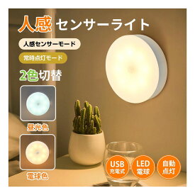 【マラソンSALE】人感センサーライト 2個セット 室内ライト缺勤 照明 電気 電球色 白色 玄関 寝室 廊下 人感 自動点灯 足元灯 フットライト 人感センサーライト ledセンサーライト ledライト 感センサー 光センサー 防犯 廊下 階段 クローゼット USB