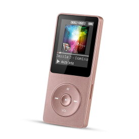 ＼日本企画品・国内認証済／ AGPTEK MP3プレーヤー ポータブル オーディオプレーヤー ミュージックプレーヤー 最大70再生時間 ロスレス音質 超軽量 コンパクト 音楽プレーヤー 16GB内蔵 ラジオ/録音/変速/リピート/ランダム再生/動画/歩数計 SDカード対応 MP3プレーヤー A02