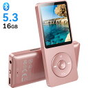 ＼日本企画品・国内認証済／AGPTEK Bluetooth5.3 MP3プレーヤー HIFI高音質 A-B区間リピート/電子ブック/動画/歩数計/FMラジオ SDカード対応 内蔵16GB mp3プレイヤー 音楽プレーヤー ミュージックプレイヤー 軽量 イヤホン付き クリスマス プレゼント ピンク/ブラック A02ST