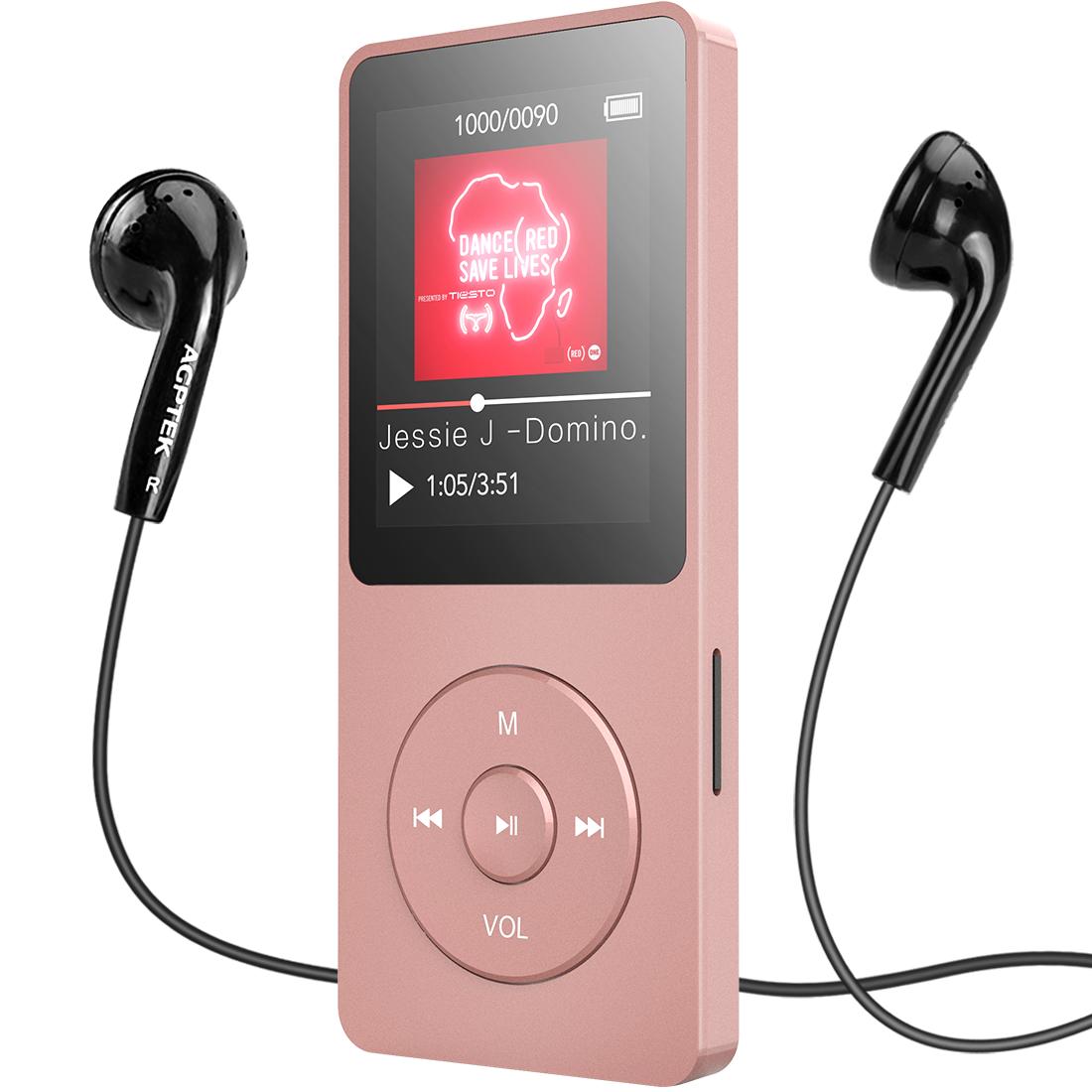 AGPTEK MP3プレーヤー Bluetooth5.0まで対応 音楽プレーヤー オーディオプレーヤー ポータブルプレーヤー ウォークマン  音楽プレイヤー HIFI高音質 超軽量 コンパクト A-Bリピート語学機能/歩数計/FMラジオ/動画 多機能 A02T Good goods  Shop
