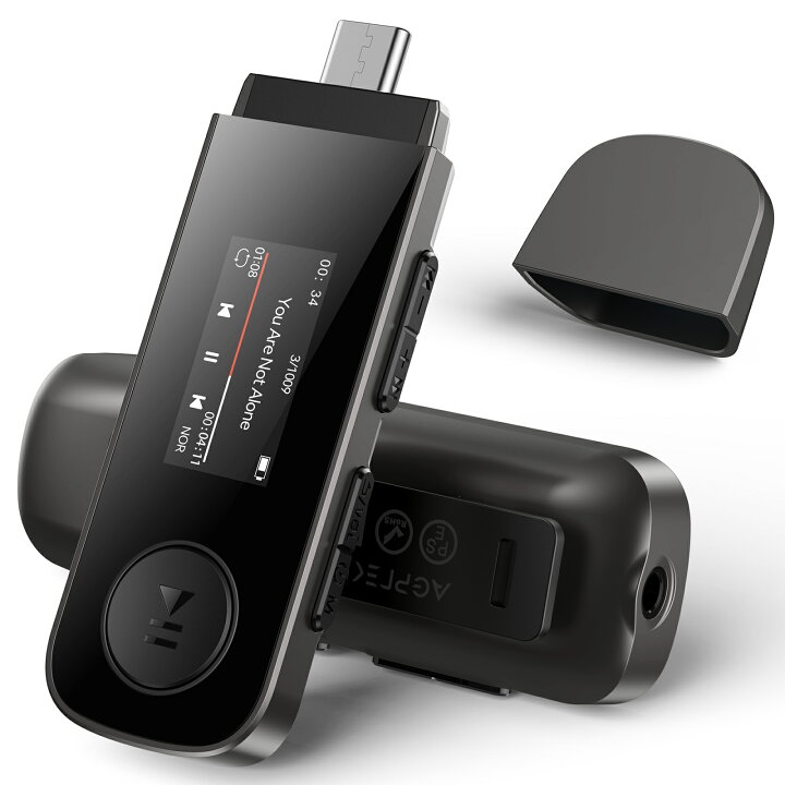 楽天市場】【日本企画品・一年保証有】 AGPTEK mp3プレーヤー クリップ 