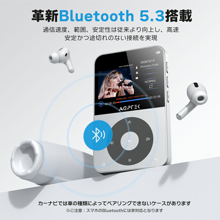 楽天市場】【日本企画品・一年保証有】mp3プレーヤー AGPTEK 64GB 