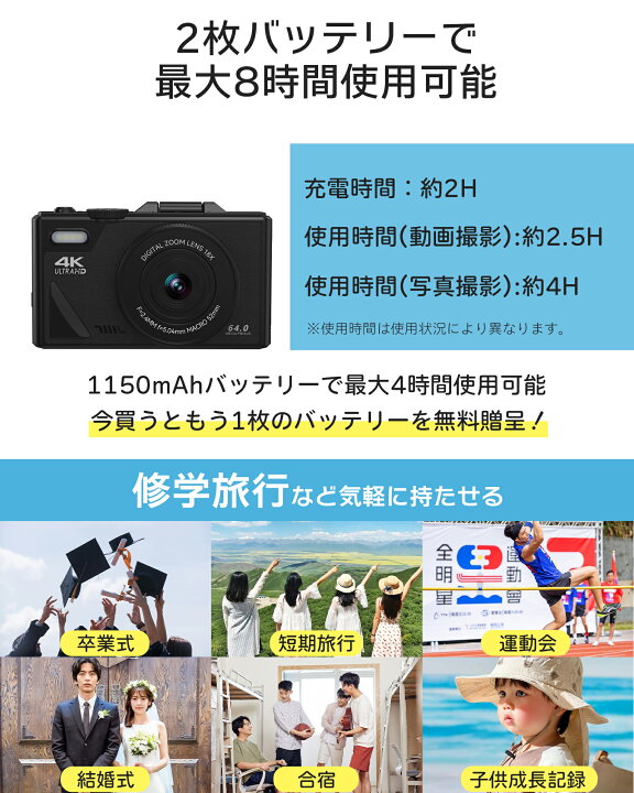 楽天市場】【コスパ最高☆カメラケース付き！1年保証あり】 デジタル 