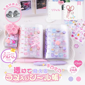 ＼先着特典有☆コスパ最高！シール帳2冊 リフィル20枚 PPシート 収納袋2つ／ シール帳 A7 バインダー クリア シールバインダー 透明 カラフル クリアバインダー シール収納 ボンボンドロップシール バインダー かわいい 推し活グッズ バインダー シル活 ロブスタークラスプ付
