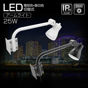 GOODGOODS LED Ŕ  Ɩ 25W 2500lm cŔ 邢 F IP66 h ho ȃGl X|bgCg O Cg Ɩ X  L ̌^A[ HX VX iƖ (LD-K25B/LD-K25W)