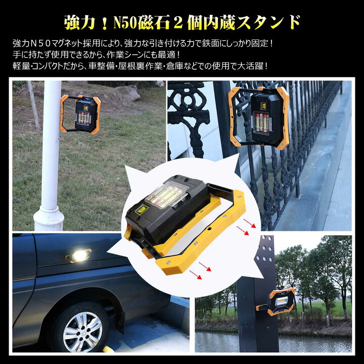 楽天市場】【お買い物マラソン】GOODGOODS LED 作業灯 電池式 投光器 