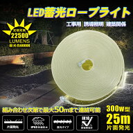 GOODGOODS LEDロープライト チューブライト テープライト 25m 単面発光 300W 明るい 高輝度 高照度 工事 …