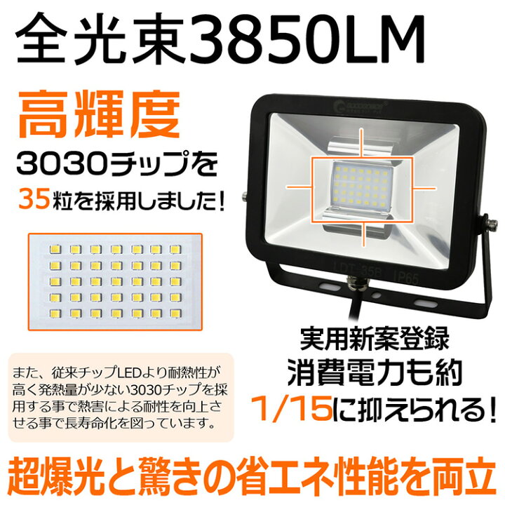 楽天市場 Goodgoods Led投光器 集魚灯 30w 300w相当 集魚ライト トラック荷台 極薄型 3850ルーメン イカ釣り 夜釣り 海釣り 船舶 Led 屋外 ハロゲン代替品 キャンプ ワークライト Dc作業灯 駐車場灯 運動場 Ldt 35b グッド グッズ
