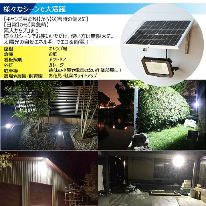 楽天市場 ソーラーライト 屋外 明るい 30w 3000lm ガーデンライト ソーラー充電 明暗センサー ソーラー 投光器 Led ライト 昼光色 太陽光発電 スタンド 災害対策 防災グッズ 防犯ライト アウトドア ランタン 廊下 門戸 玄関灯 Tyh 30wa グッド グッズ