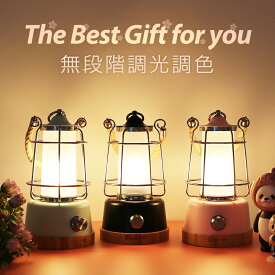 GOODGOODS LED ランタン 充電式 電池式 乾電池 電球色昼光色 調光調色 usb レトロ プレゼント 木目調 おしゃれ 雰囲気 インテリア ブラック テーブルランプ アウトドア 非常時 停電対策 キャンプ BBQ アンティーク ギフト キャンプランタン DS-8E