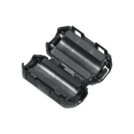 GOODGOODS 【二個セット】フェライトコア ノイズ対策 6mm 小型 ノイズ吸収 ブラック ヒンジ式 電波障害対策 後付け DC作業灯用 フェライト　ワンタッチタイプ ノイズ対策部品 ノイズ カット シールド (JD-7MS)