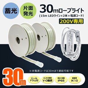 30m LED ���[�v���C�g �Жʔ��� AC200V �P�ʔ��� 180W ���邢 ���Ɠx �`���[�u���C�g �e�[�v���C�g LED ������ �H���p ��Ɠ� ���H�H�� �ЊQ�΍� ���ӊ��N ������ �q�� �H�� �V��Ɩ� �K���[�W ��