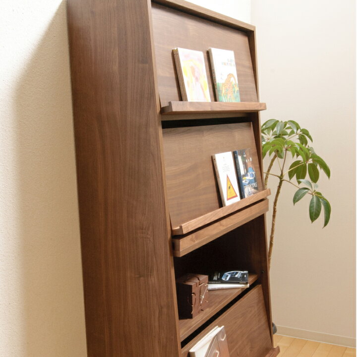 楽天市場 シェルフ 本棚 書庫 ブックシェル 90 日本製 完成品 木製 無垢 ウォールナット オーク 2素材選択 おしゃれ フリーシェルフ 収納棚 リビング収納 開梱設置送無料 ぐっはび生活 楽天市場店