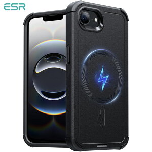 ESR iPhone 17e 16e �P�[�X 2026 Magsafe�Ή� iPhone16e iPhone17e �J�o�[ 23ft �ČRMIL�K�i�̕ی� �ϏՌ� �����h�~ �u���b�N Cyber Series �T�C�o�[�V���[�Y