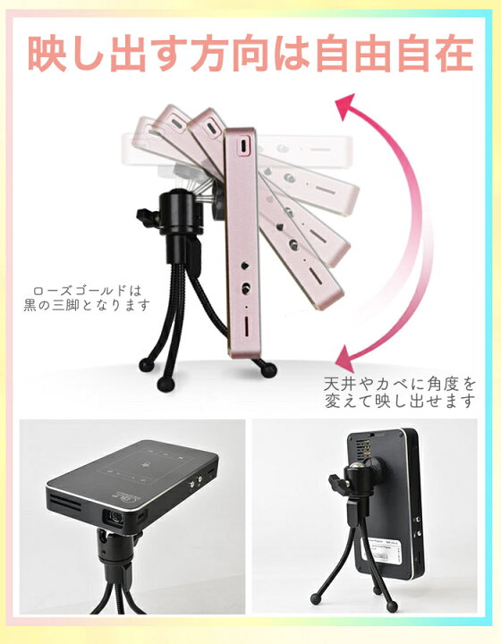楽天市場】モバイル プロジェクター 小型 スマホ対応 天井に映し出す 
