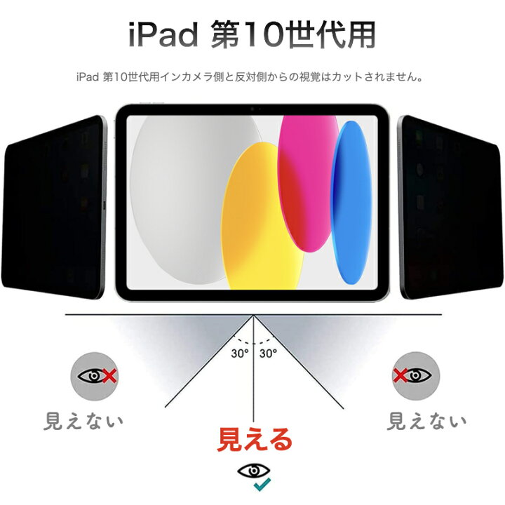 iPad 覗き見防止 iPad 第10世代 10.9インチ mini6 8.3ｲﾝﾁ 保護フィルム 第9/8/7世代 10.2インチ  Air5 Air4 10.9 第6/5世代 9.7インチ 10.5インチ Pro11 Air3 mini4 mini5 Air Air2 Pro9.7  9H強化ガラスフィルム GoodHammond