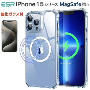 �����Ԓ�20%�N�[�|����ESR iPhone 15 �P�[�X iPhone 15Pro 15Plus 15Pro Max �P�[�X �J�o�[ Air Armor���C�P�[�X HaloLock�t�� MagSafe�ƌ݊��� ���� �R�p�O���[�h�̕ی� �����n�[�h�o�b�N �Ռ��z���R�[�i�[ �N��