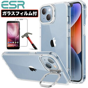 �y�����K���X�t�B�����t���zESR iPhone 14/13 �P�[�X 14Plus 14Pro 14Pro MAX iPhone �J�o�[ �N���A�P�[�X �X�^���h�t�� �ČRMIL�K�i�̕ی� �J���������O�X�^���h���� ���h�~�A�N�����o�b�N �N���A ����