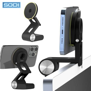 SODI 3-in-1 iPhone MagSafe対応マウント カメラマウント iPhone17/Air/17Pro/17Pro Max/16/16Plus/16Pro/16Pro Maxと15/14/13/12シリーズ モニター ノートパソコン用 マグネット式 webカメラ スマホスタンド リモート会