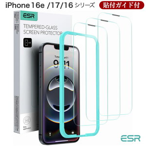 yԒ20%OFFN[|zy3zESR iPhone 17/16 17 Air 17 Pro 17 Pro Max iPhone 16e 16/15 16 Pro 16/15 Plus 16 Pro Max KXtB XN[یtB KXtB 3 ȒPtc[t
