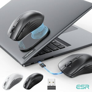 ESR MagMouse ���C�����X�}�E�X �d�r�s�v ���V�[�o�[�t�� �m�[�g�p�\�R���p�[�d�����C�����X�}�E�X �����[�d�P�[�u�� �ė��p�\�ȔS���z���_�[ BT 5.0 + 2.4 GHz �ڑ� �É� �l�ԍH�w�݌v
