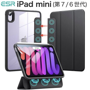 ESR iPad mini 7 (A17 Pro) 2024N iPad mini 6 mini 2021N 8.3C` P[X nCubhP[X Jo[ yVz_[ O\ȃ}OlbgJo[  ubN wʃNA