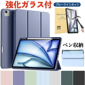 【強化ガラスフィルム付き】iPad ケース Air 11/Air13インチ(M3/M2) Pro 11インチ(M4) 2025 第11世代 A16 第10世代 Air 第5/4世代 第9世代 第8世代 第7世代 第6/5世代 mini7/6 iPad Pro 11インチ 第3世代 全10種類 フィルム カバー ペンシル収納
