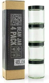 コマンダンテ Comandante C40 純正 瓶 クリア bean jar 4pack コーヒーグラインダー C40 MK3/MK4に対応 ドイツ製 コーヒーミル [並行輸入品]