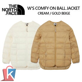 【国内発送】【THE NORTH FACE】 W'S COMFY ON BALL JACKET　NJ3NN80 ノースフェイス コンフィ オンボール ジャケット　中綿ジャケット アウター ノーカラージャケット　韓国ファッション 韓国正規品 メンズ レディース ユニセックス