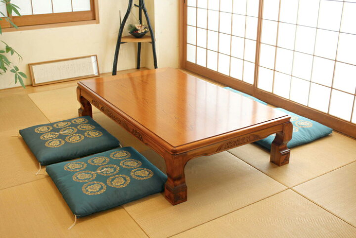 楽天市場】座卓 テーブル 150cm おしゃれ 完成品 和室 座卓 150×90cm 