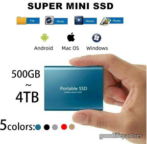 500GB 1TB 2TB 4TB �n�[�h�f�B�X�N USB3.1 �O�t�� �ϏՌ� ���݊��� �|�[�^�u���n�[�h�f�B�X�N �É� �R���p�N�g �����^ �O�t��SSD ���^