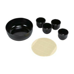 【●日本製】 風味処 そうめん鉢・猪口4個セット(PCすのこ付) パール金属