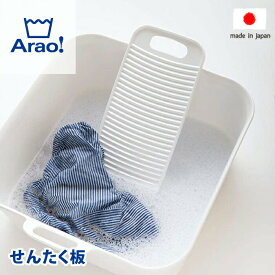 【●日本製】Arao! コンパクト せんたく板 洗濯板 両面 兼用 ランドリーツール 洗濯用品 洗濯 洗う 部分洗い コンパクト 2タイプの凹凸 衣類 小物 洗濯 手洗い ガンコ 汚れ 手洗い アラオ オーエ OHE