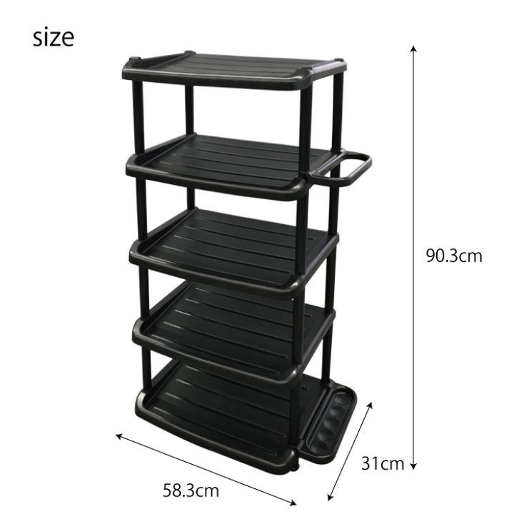 楽天市場】シューズラック 5段ダブル 5本 傘立て 下駄箱 靴箱 玄関