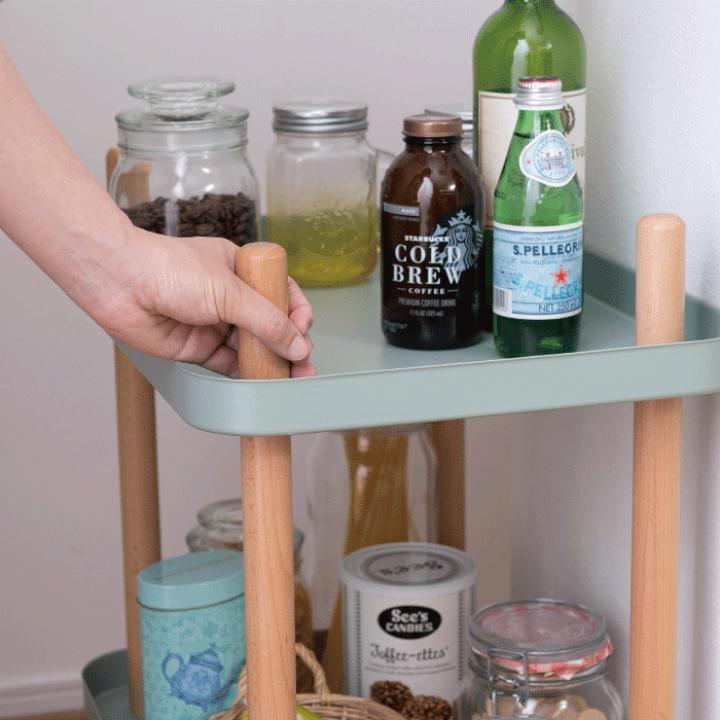 楽天市場】キャスター付き2段 マルチワゴン ワゴン 2D キッチンワゴン