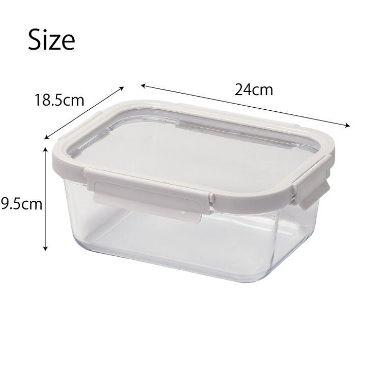 楽天市場】耐熱ガラス ロック式 深型漬け おき 容器 1.8リットル 1.8L