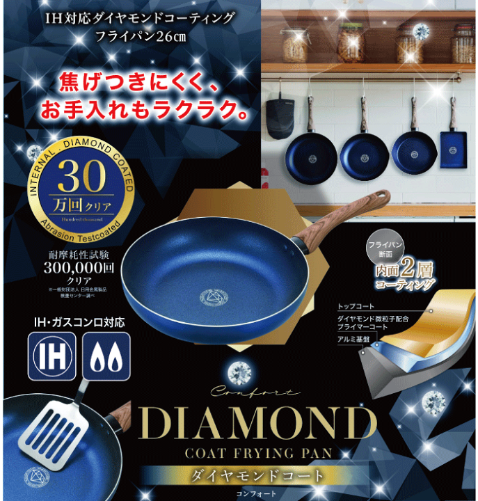 ダイヤモンドコート ヨドバシ.com - パール金属 PEARL ブルーダイヤモンドコートIH