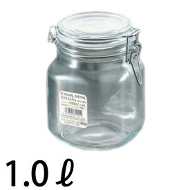 送料無料 角型保存ビン 1.0L パール金属 【L-1011】【CP】