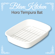 ホーロー製 天ぷらバット blan kitchen ブランキッチン ホワイト 琺瑯製 ホーロー キッチンバット ざる …